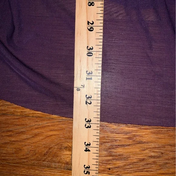 Torrid 5 5X purple sheer babydoll blouse ruffles back buttons tiered - Picture 7 of 7